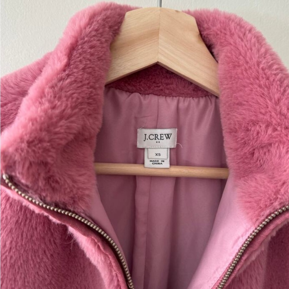 J. CREW Pink Faux Fur Vest Size XS🩷 - Picture 4 of 6
